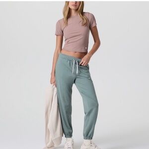 Vuori Halo Performance DreamKnit Joggers Teal Heather Size Small